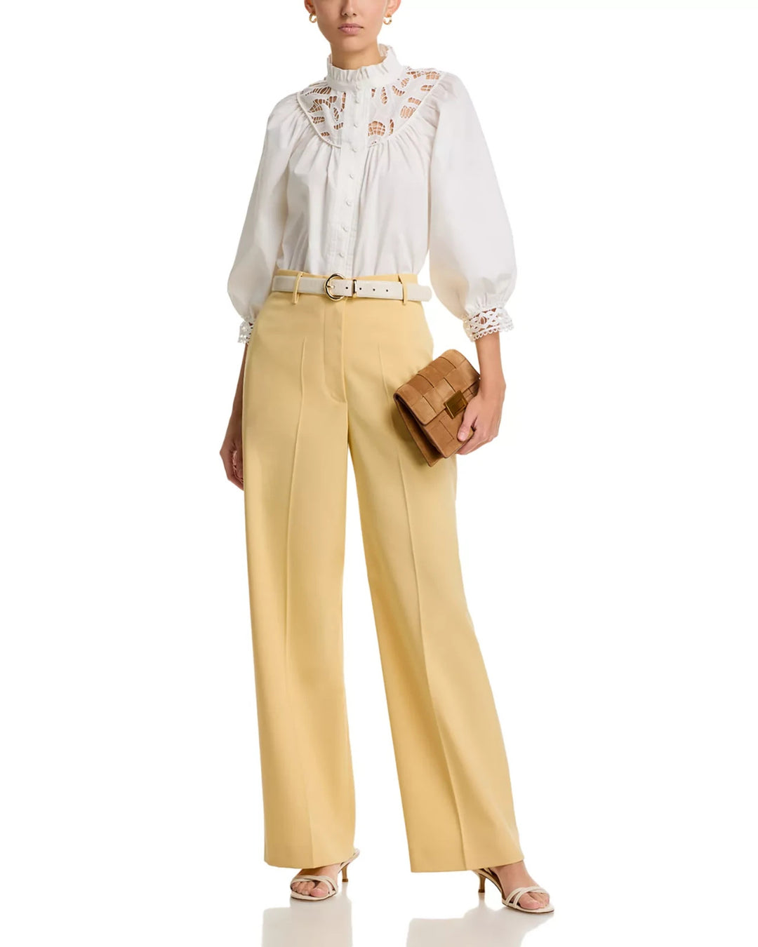 Elie Tahari The Rylan Lace Blouse MSRP $295