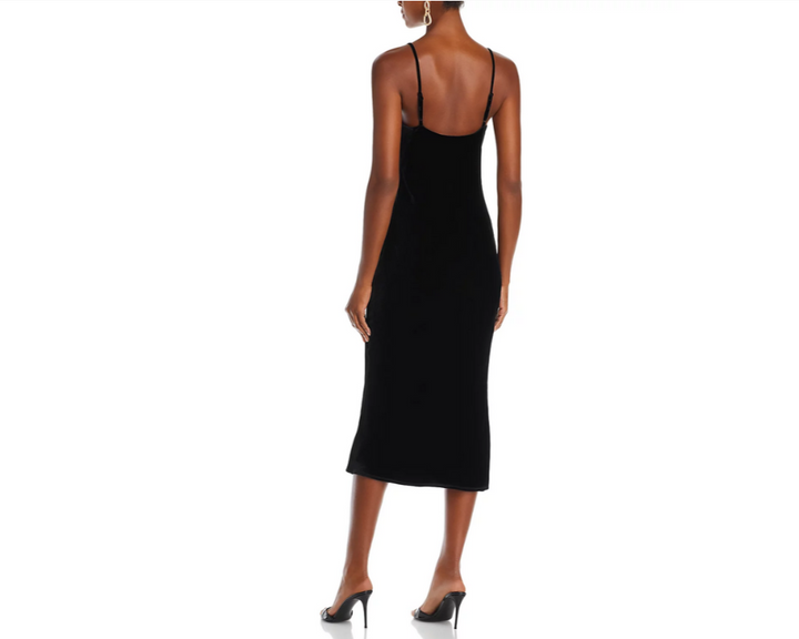 L'AGENCE Seridie Velvet Midi Slip Dress MSRP $595