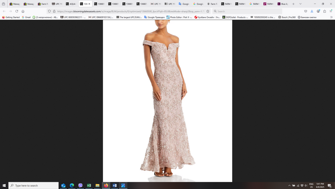 AQUA Off-the-Shoulder Embellished Lace Gown MSRP $288