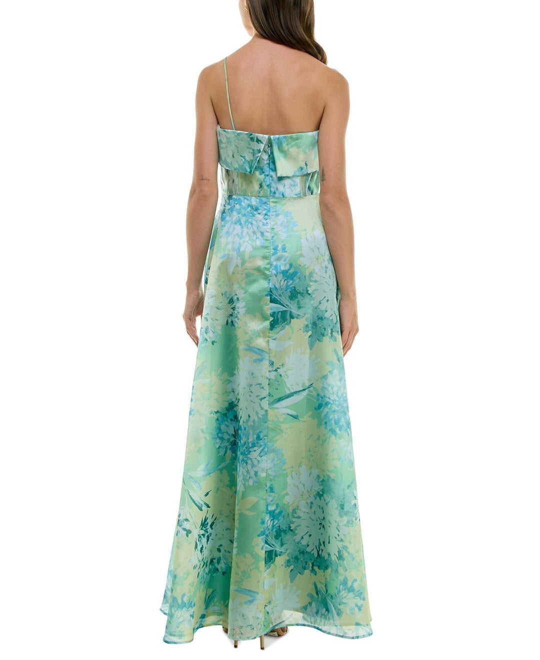 Taylor Women's Asymmetric-Neck Bow-Strap Gown MSRP $228