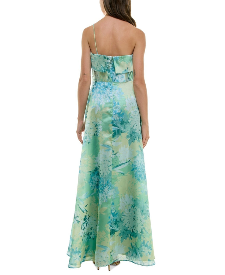 Taylor Women's Asymmetric-Neck Bow-Strap Gown MSRP $228