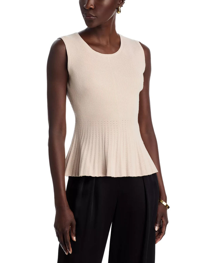 Vita Milano Sioni Ribbed Flared Hem Sweater MSRP $88