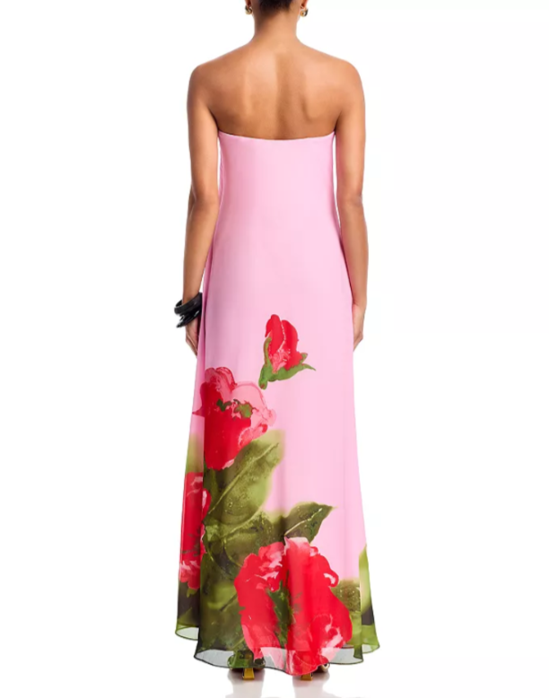 AQUA Strapless Maxi Dress MSRP $258