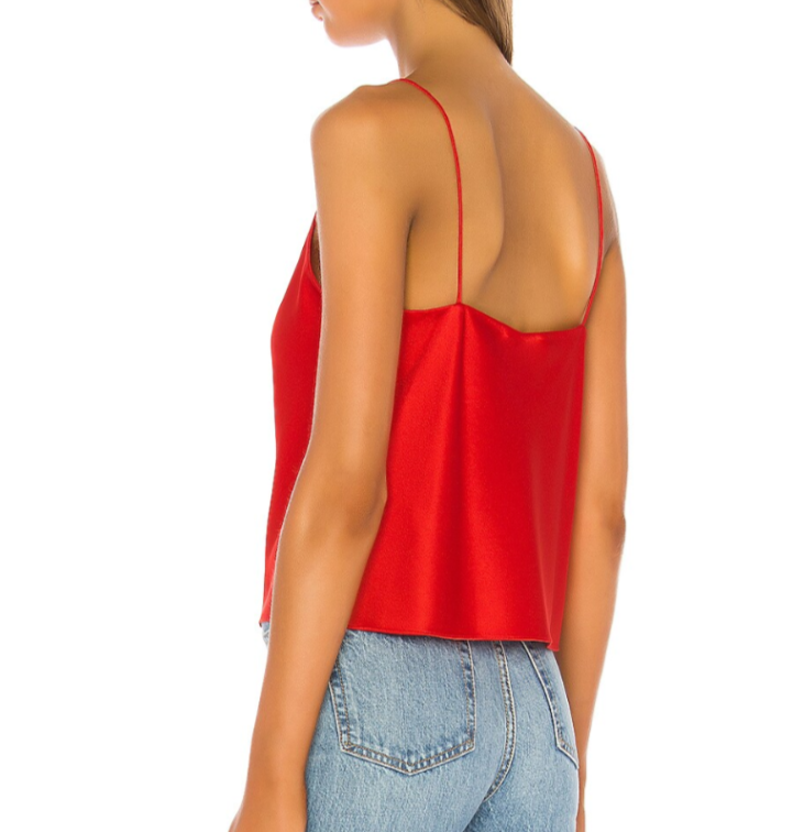 Alice + Olivia Harmon Drapey Satin Camisole