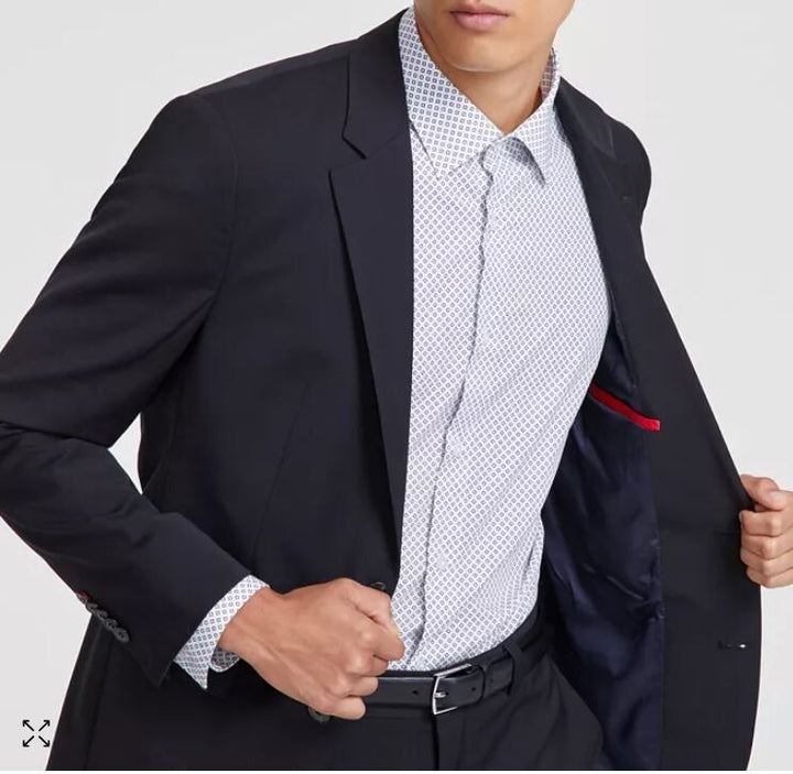 HUGO by Hugo Boss Men's Modern-Fit Solid Wool-Blend Suit Jacket MSRP $398