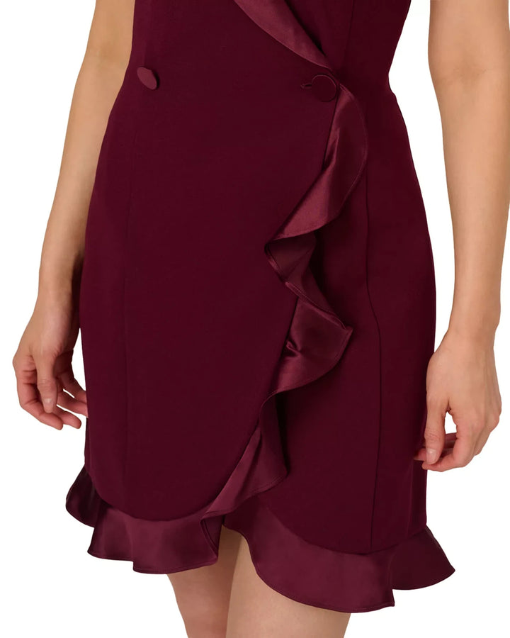 Adrianna Papell Women's Halter Tuxedo Crepe Dress MSRP $169