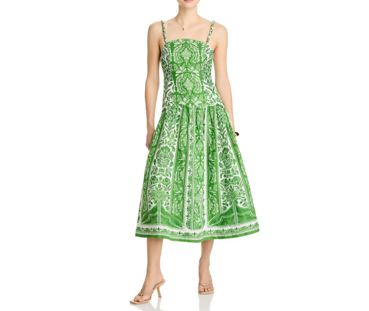 FARM Rio Delicate Tapestry Midi Dress MSRP $265