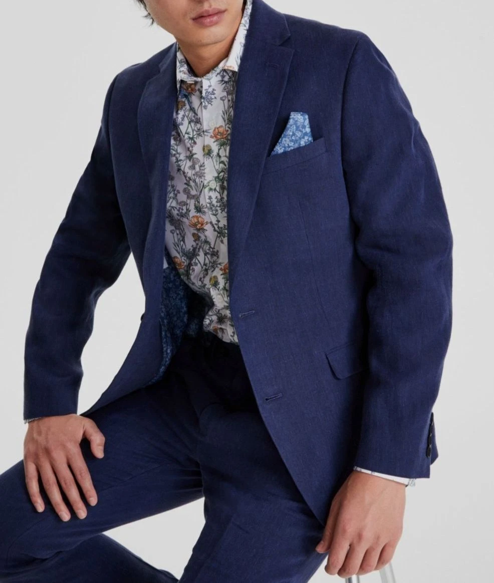 Bar III Men's Slim-Fit Linen Suit Jacket MSRP $360