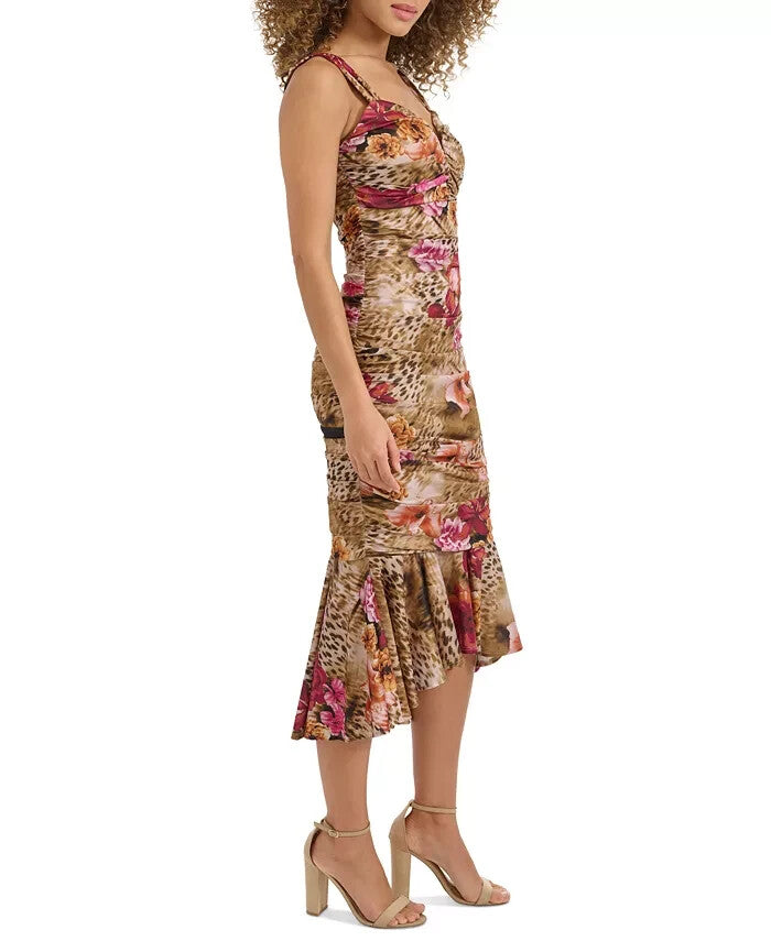 Siena Sleeveless Printed-Mesh Midi Dress MSRP $128