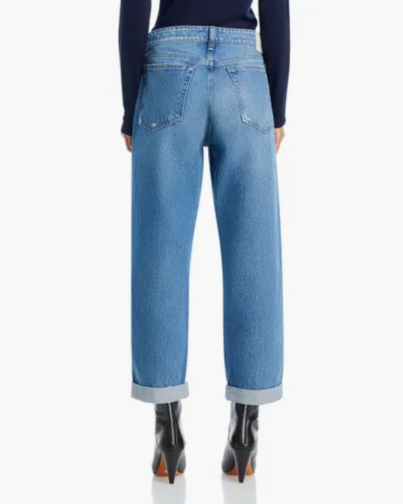 rag & bone Dre Low-Rise Cuffed Baggy Jeans MSRP $275