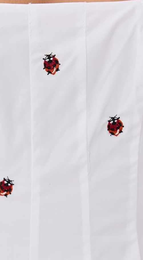 STAUD Wells Ladybug Print Dress MSRP $295