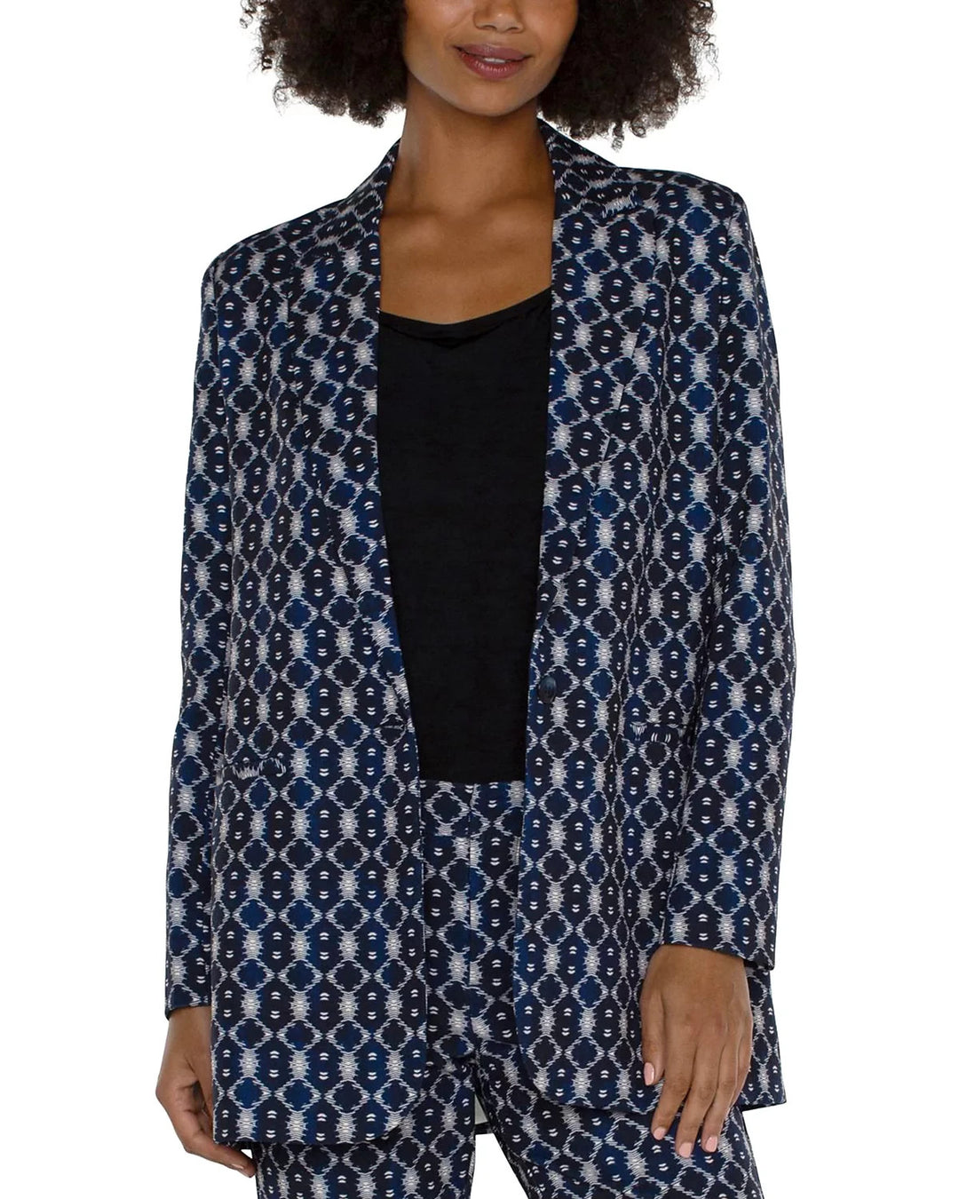 Liverpool Los Angeles Button Front Boyfriend Blazer MSRP $139