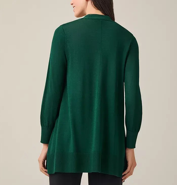 Kasper Women's Asymmetrical-Hem Open-Front Cardigan Sweater MSRP $79