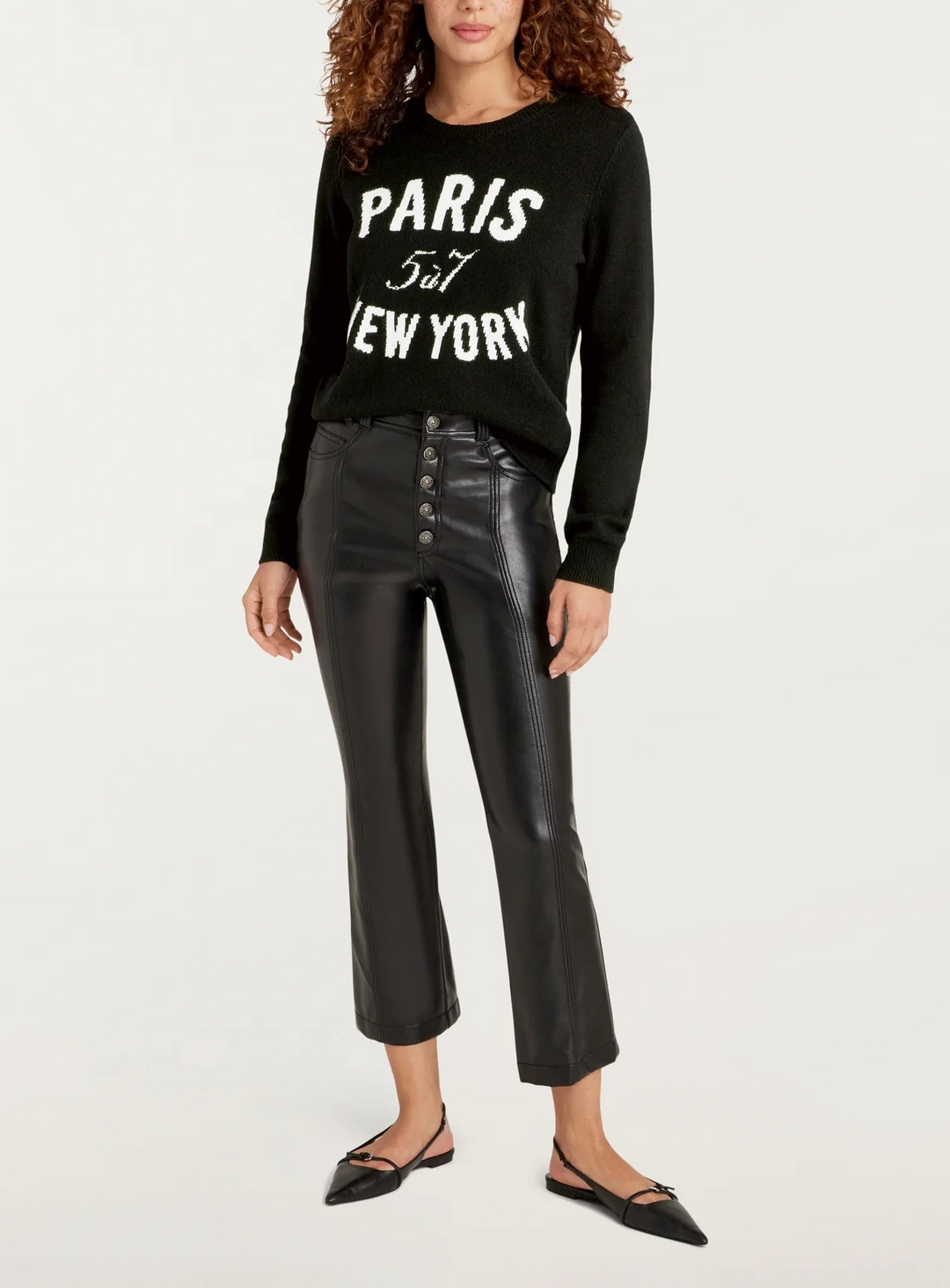 Cinq a Sept Paris & New York Crewneck Sweater MSRP $365