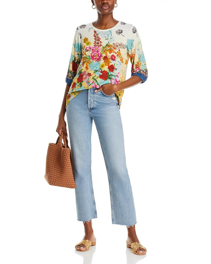 Johnny Was Floral Print Top MSRP $130