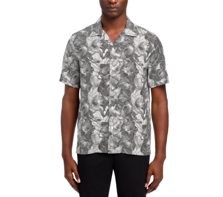 Theory Irving Printed Button Down Camp Shirt MSRP $195