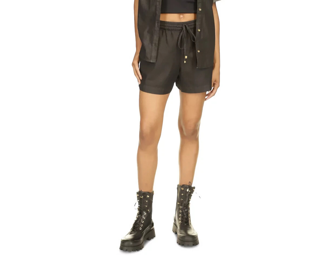 MICHAEL Michael Kors High-Rise Chambray Camp Shorts MSRP $98