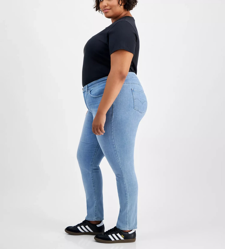 Levi's Trendy Plus Size 314 Mid-Rise Shaping Straight-Leg Jeans MSRP $69.50
