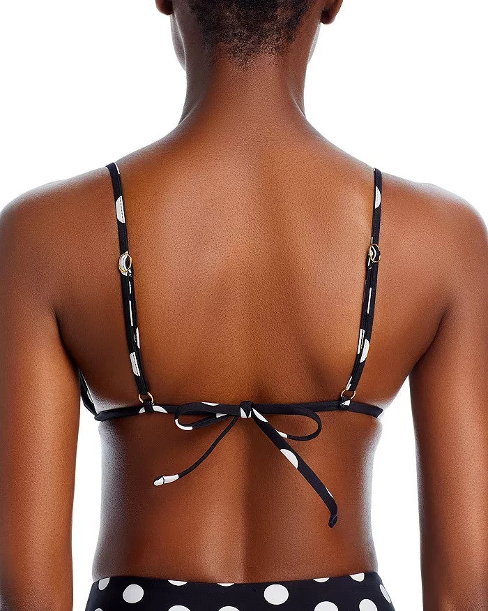 AQUA Polka Dot Triangle Bikini Top MSRP $58