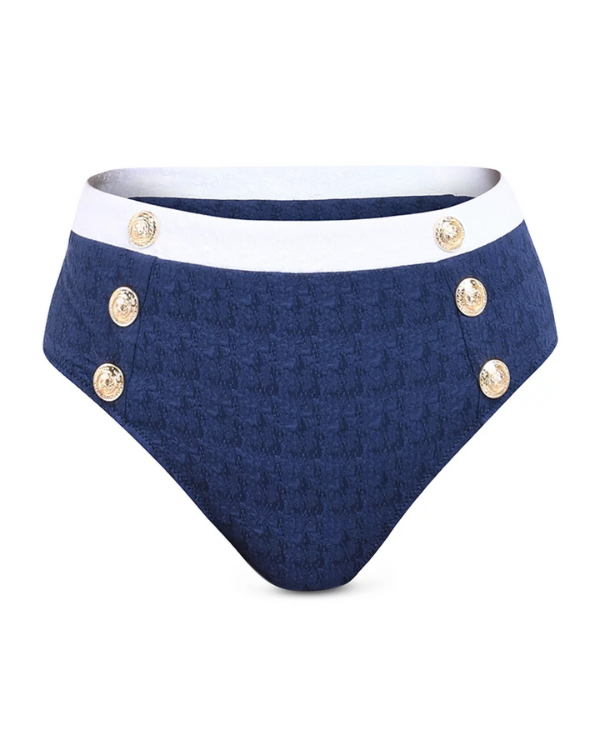 L'AGENCE Vanessa Color Blocked Bikini Bottoms MSRP $197