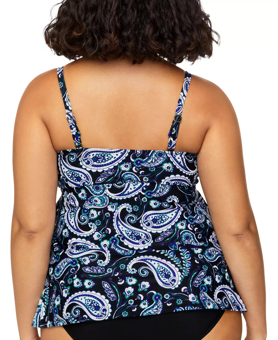 Island Escape Plus Size Printed 3-Tiered Bandini MSRP $49.99