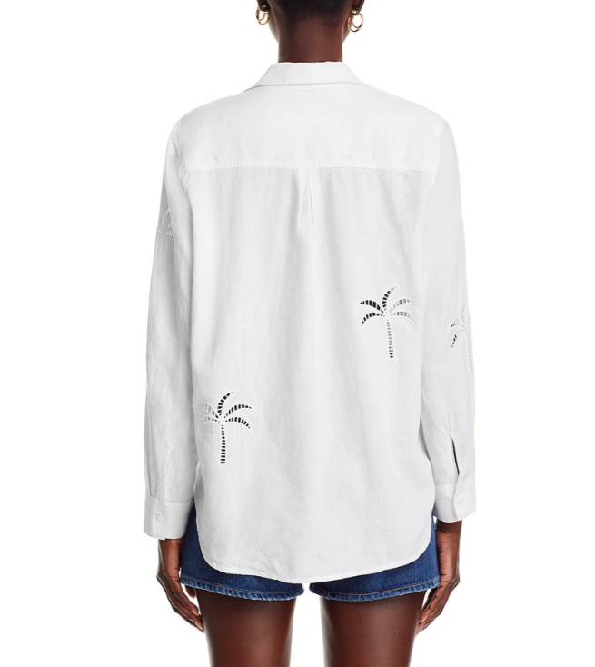 Rails Charli Palm Eyelet Button Front Shirt MSRP $178