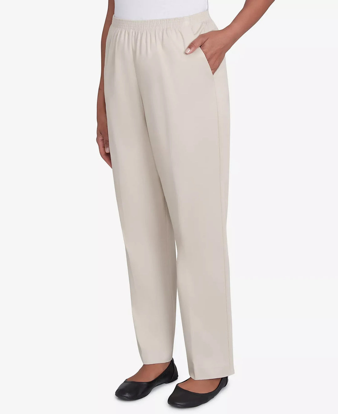 Alfred Dunner Petite Mid-Rise Casual Pants MSRP $44.50