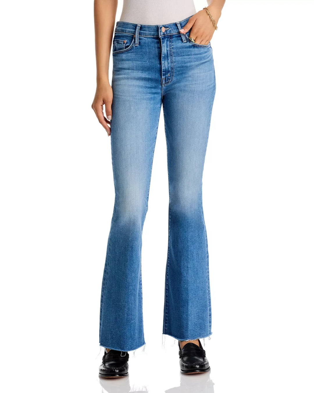 Mother The Weekender High Rise Fray Jeans MSRP $248