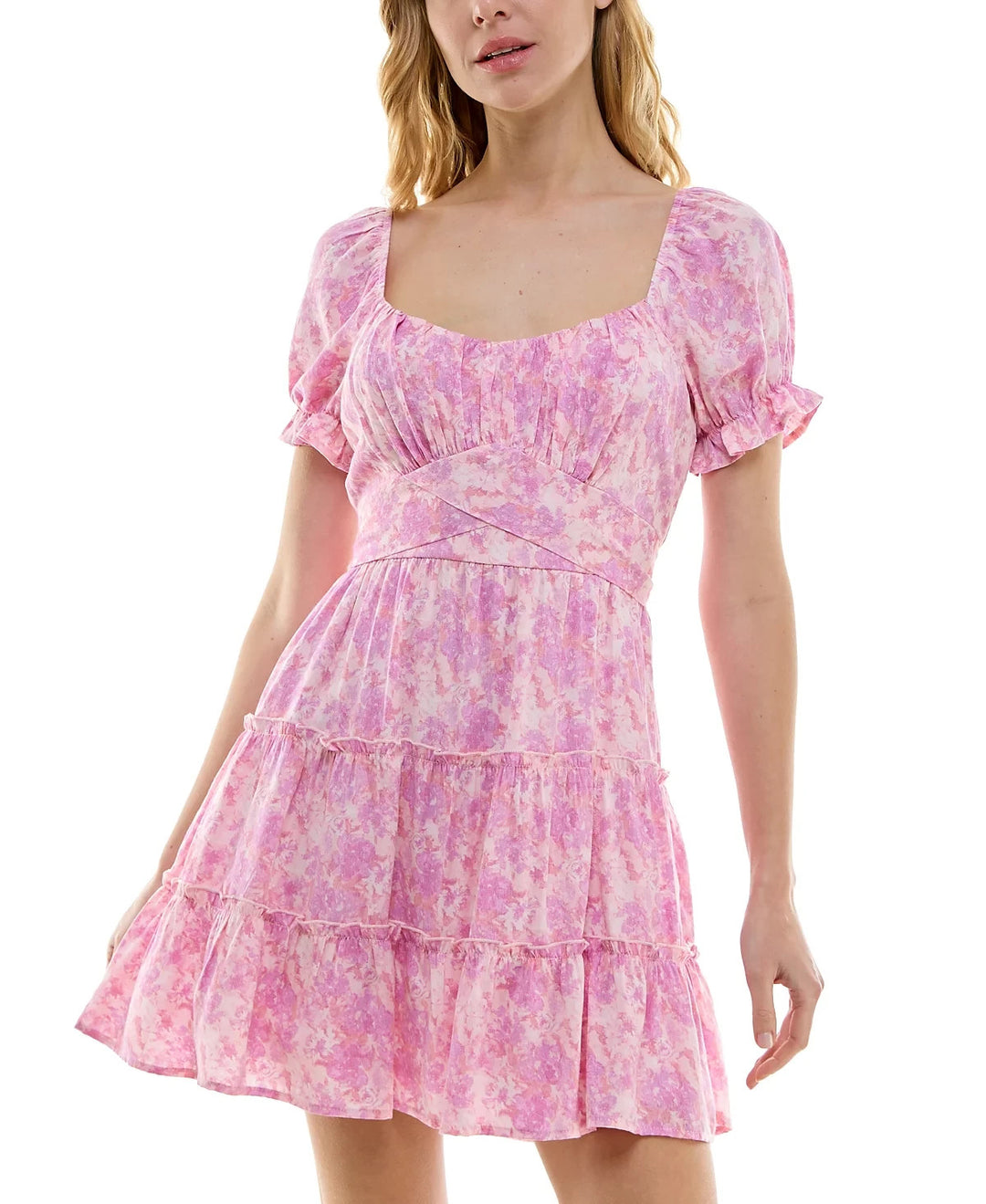 Trixxi Juniors' Woven Tie-Back Fit & Flare Dress MSRP $49