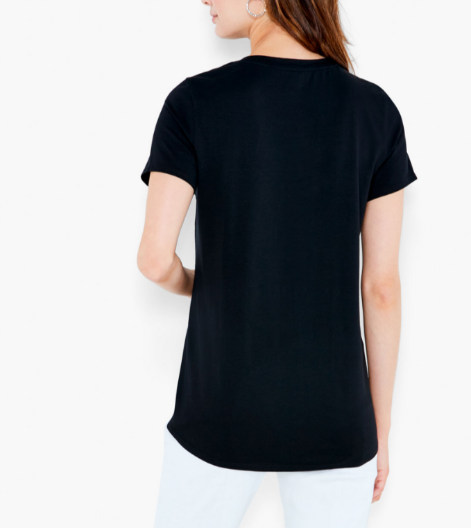 NZT BY NIC+ZOE Crewneck Shirttail Tee MSRP $68 Size XS