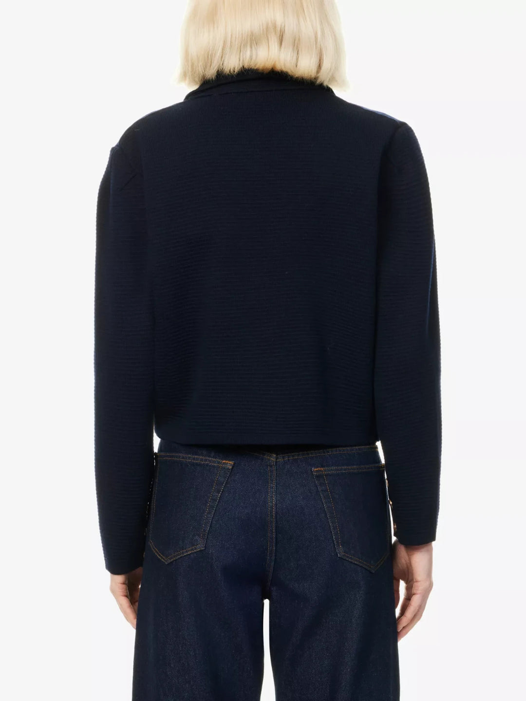FRAME The Cruise Double-Breasted Wool Knitted Cardigan MSRP $548