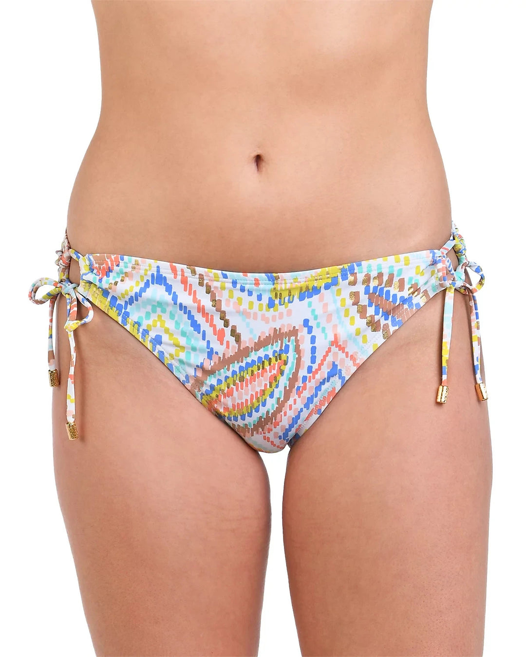 La Blanca Sunbaked Jewels Side Tie Bikini Bottom MSRP $80