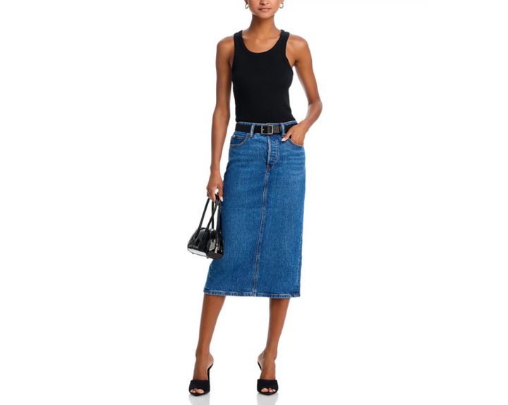 alexanderwang.t Denim Midi Skirt MSRP $365