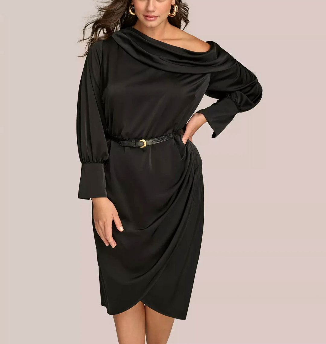 Donna Karan New York Plus Size One-Shoulder Sheath Dress MSRP $179
