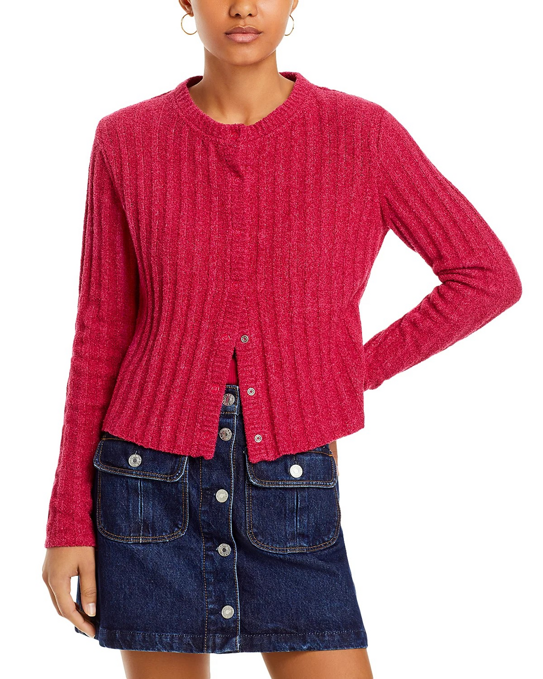 Re/Done Terry Ribbed Cardigan MSRP $350