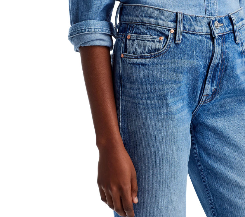 MOTHER The Bookie Flooded Wide Leg Jeans