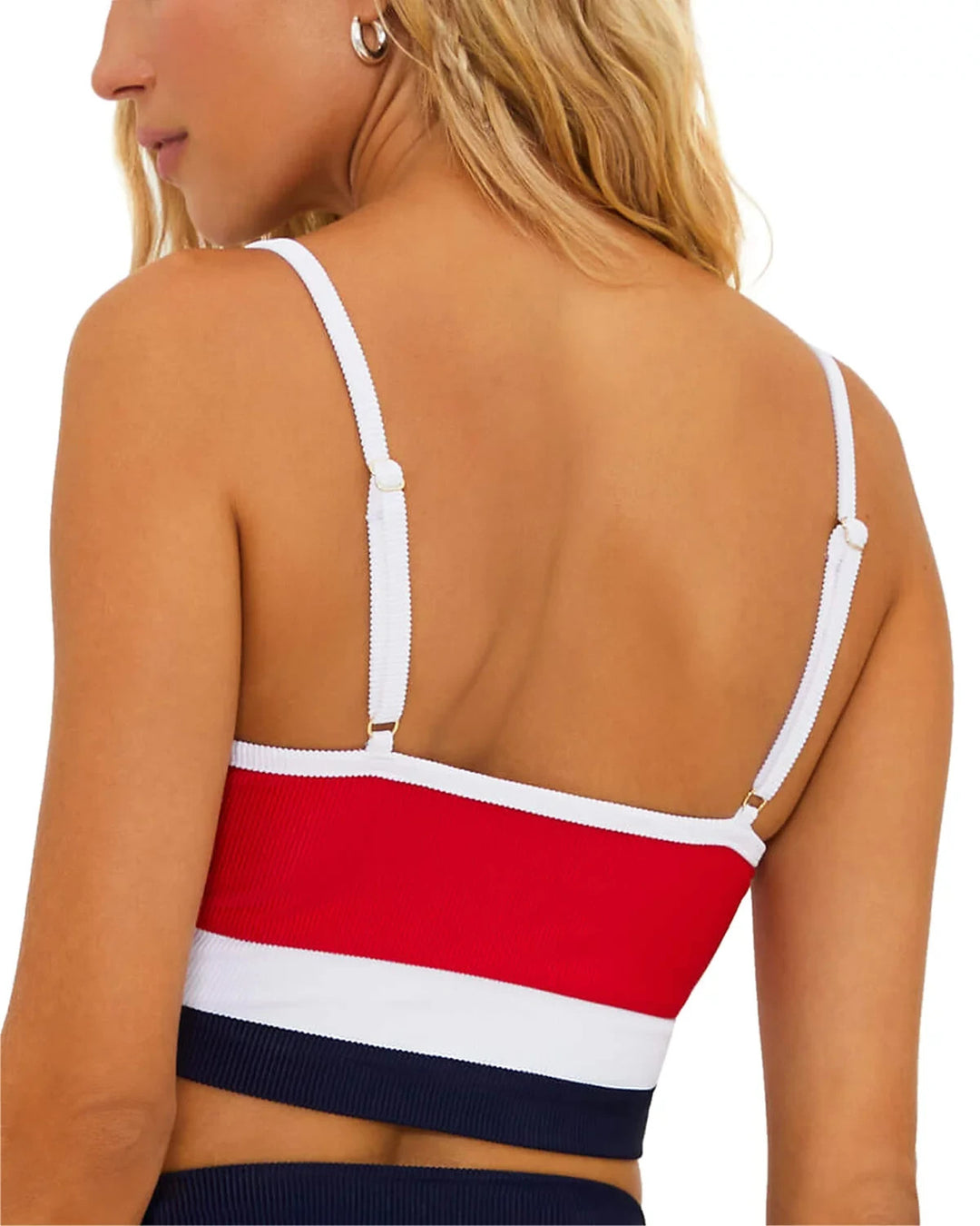 Beach Riot Eva Americana Colorblock Bikini Top MSRP $98