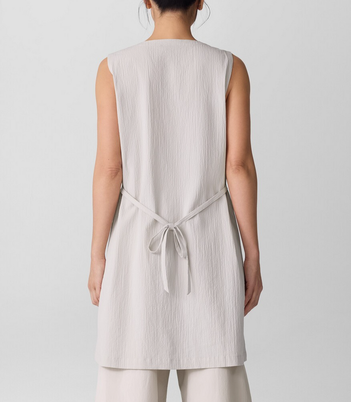 EILEEN FISHER Organic Cotton Pucker Long Vest MSRP $168
