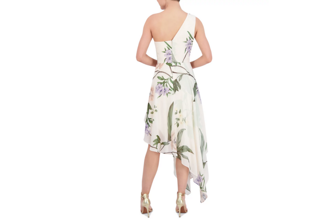 BCBGMAXAZRIA One Shoulder High Low Gown MSRP $298