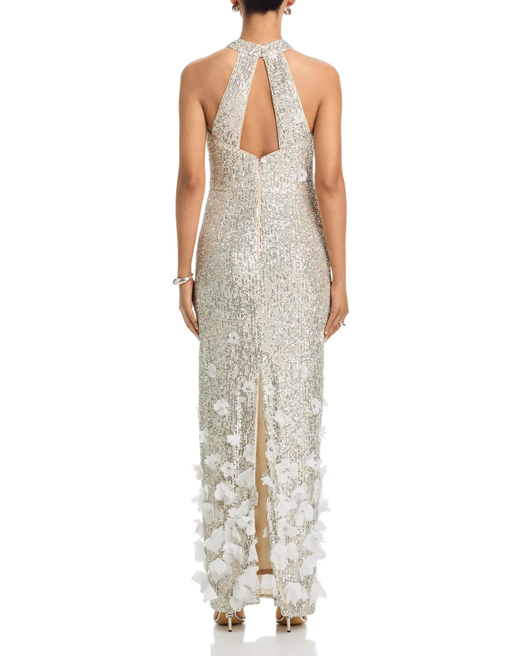 Eliza J Women's Sequin 3D Floral Gown MSRP $268