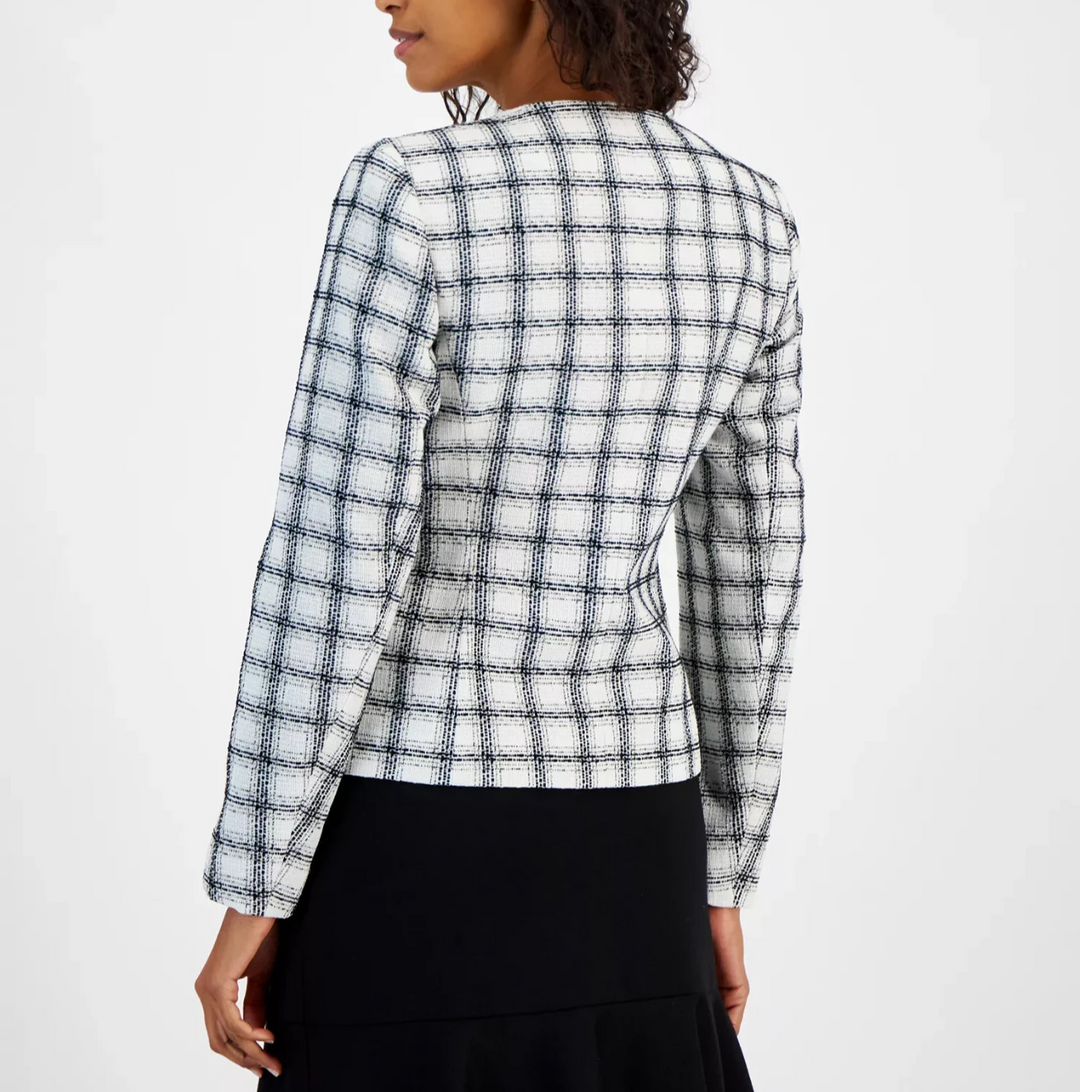 Kasper Women's Plaid Open-Front Blazer, Regular & Petite MSRP $139