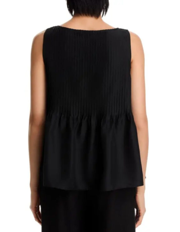 Eileen Fisher Plus Size Boat Neck Silk Shell Top MSRP $198
