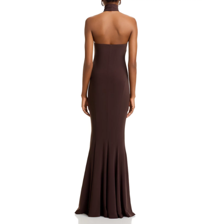 Norma Kamali Turtleneck Halter Gown MSRP $275