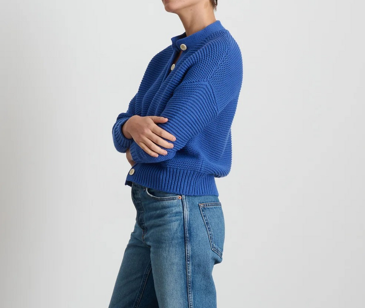 Alex Mill Nico Crewneck Cotton Cardigan MSRP $165