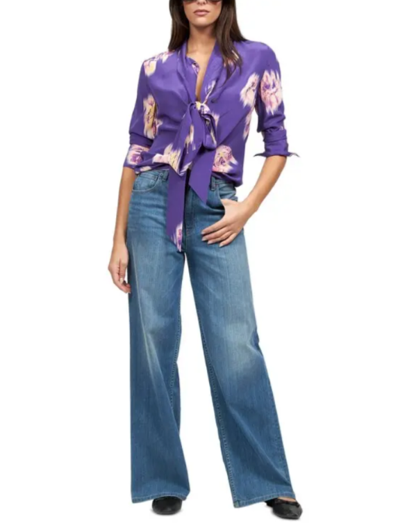 Equipment Miki Silk Tie Neck Blouse MSRP $275