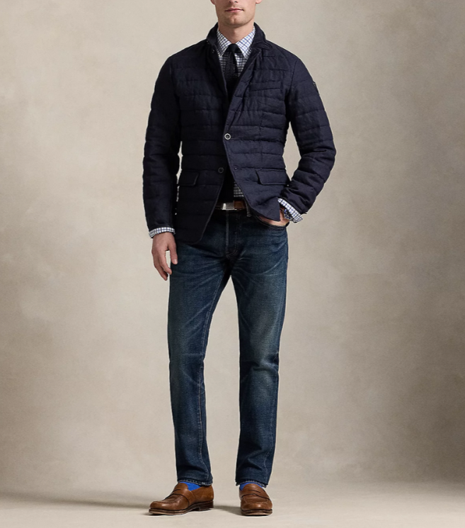 Polo Ralph Lauren Quilted Linen Down Jacket