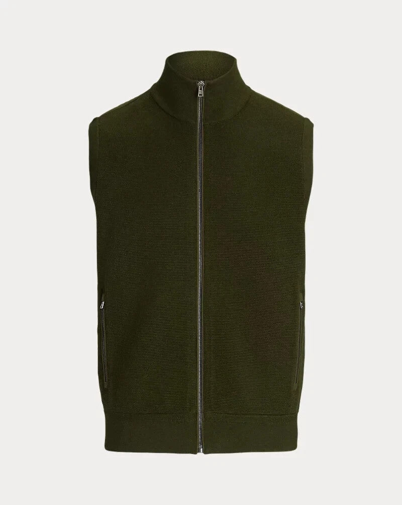 Polo Ralph Lauren Wool Full Zip Vest MSRP $398