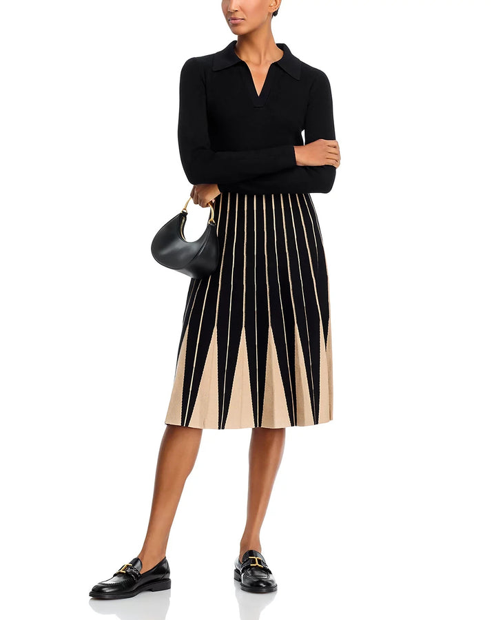 T Tahari Pleated Sweater Dress MSRP $128