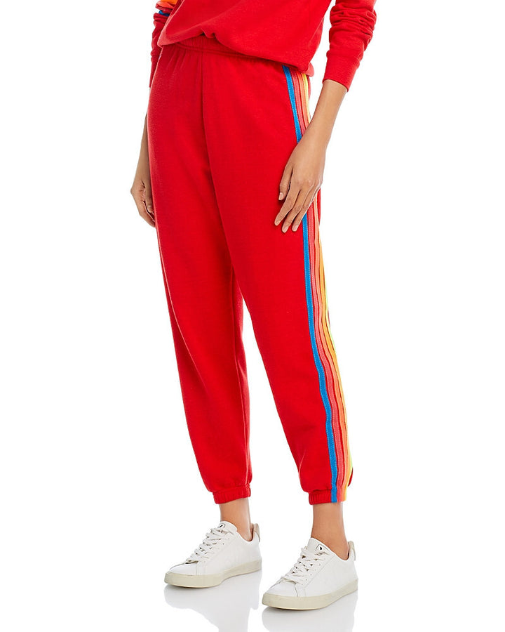 Aviator Nation Rainbow-Stripe Sweatpants MSRP $156