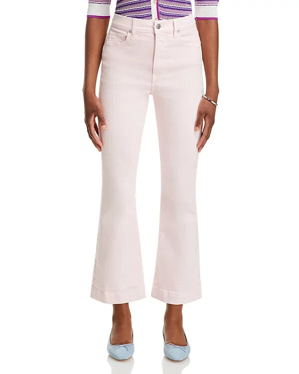 Veronica Beard Carson High Rise Ankle Flare Jeans in Pink Haze MSRP $278 Size 26